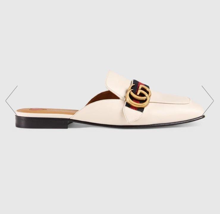 Gucci Leather Slippers And Mules For Women GG30214 White HY4696pB23