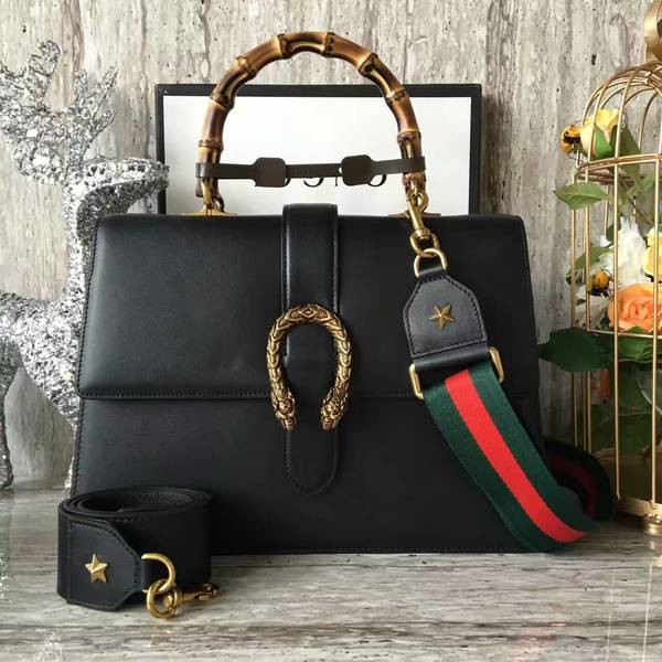 Gucci Now Bamboo Shopper Bag 421999A Black HY20141VF54