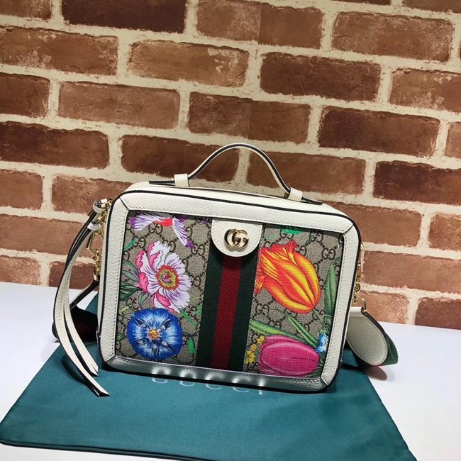 Gucci Ophidia GG Flora small shoulder bag 550622 white HY26722wn15