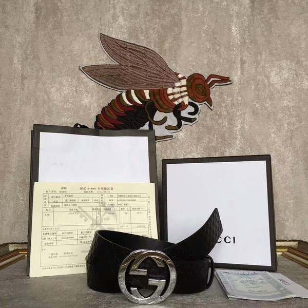 Gucci Original Calf Leather 4.0CM Belt 17419D HY13532Ym74