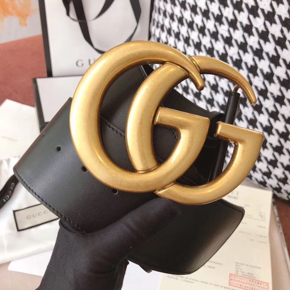 Gucci Original Calf Leather 7CM Belt 68884C Black HY13128sY95