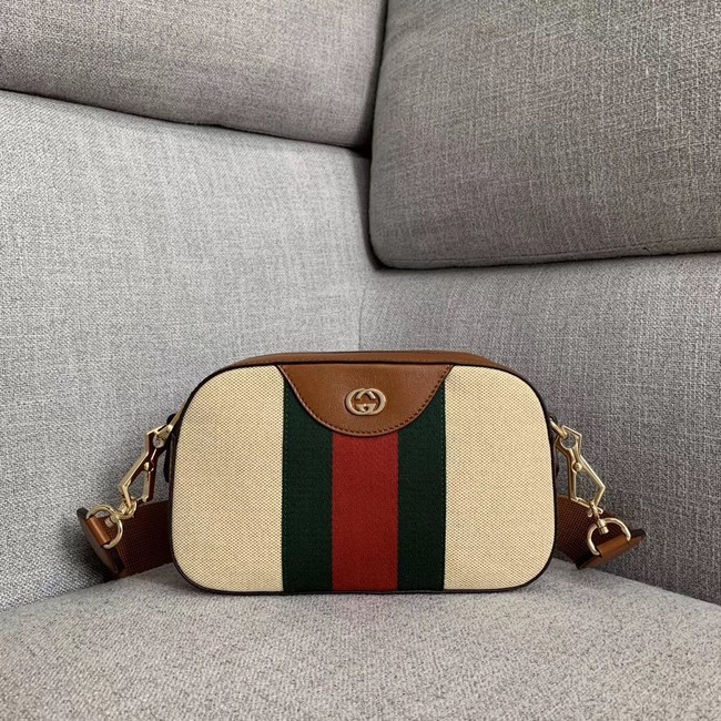Gucci Vintage canvas shoulder bag 575073 Camel HY9811Va47