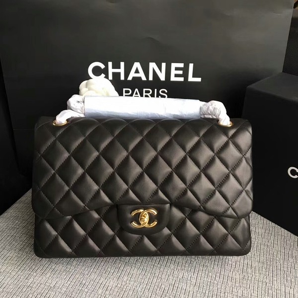 High Imitation Chanel Flap Shoulder Bags Black Original Lambskin Leather CF1113 Glod HY11627bg96