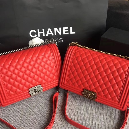High Quality Imitation Boy Chanel Flap Bags Original Sheepskin Leather A67088 Red HY14771wn47