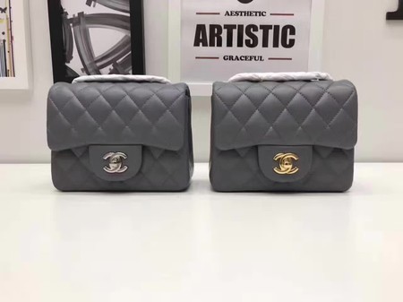 High Quality Imitation Chanel Classic MINI Flap Bag Original Sheepskin Leather A1115 Grey HY16811Vu82