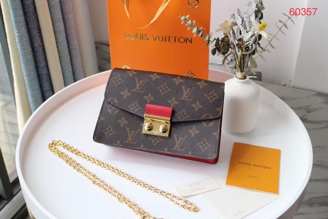High Quality Louis Vuitton Monogram Canvas Original Chain bag M60357 red HY16476pR54