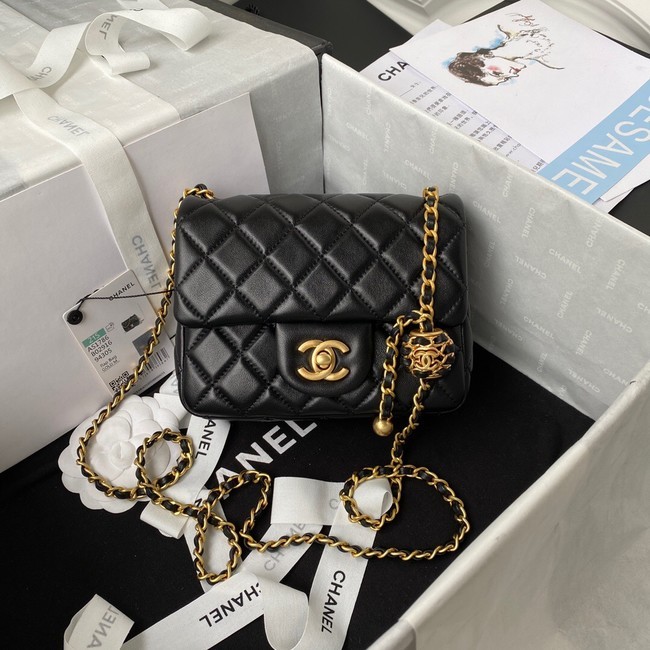 High Quality Replica Chanel MINI Flap Bag Original Sheepskin Leather AS1786 black HY8949aR54