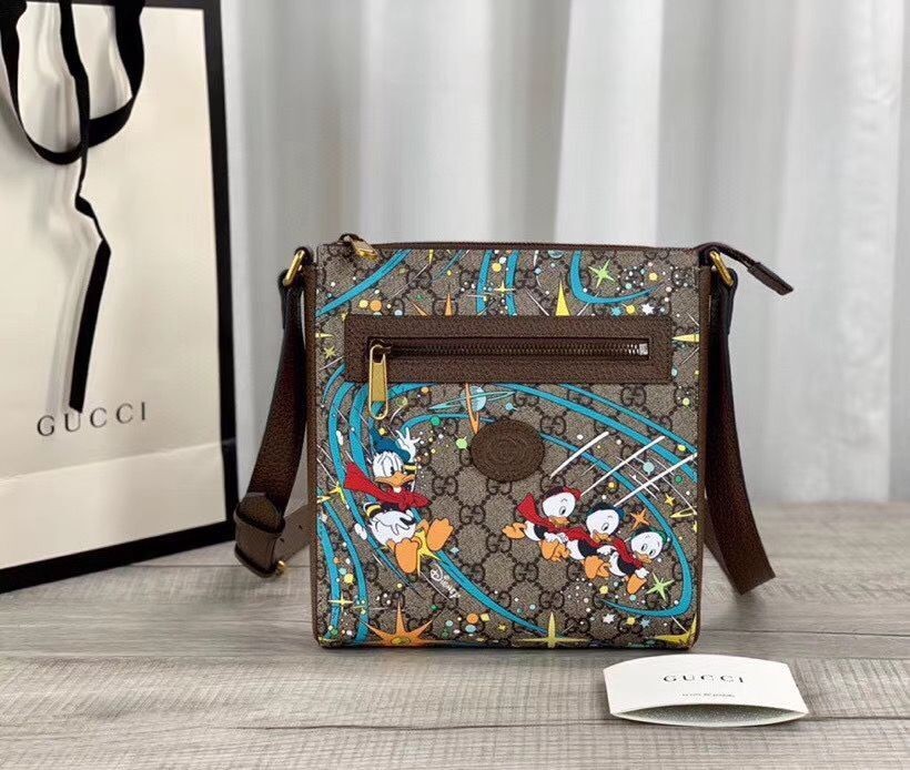High Quality Replica Gucci Donald Duck Series Original Leather Shoulder Bag 645054 HY25739aR54