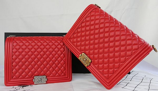 Hot Boy Chanel Flap Shoulder Bag Original Cannage Pattern A67087 Red HY6251Nm85