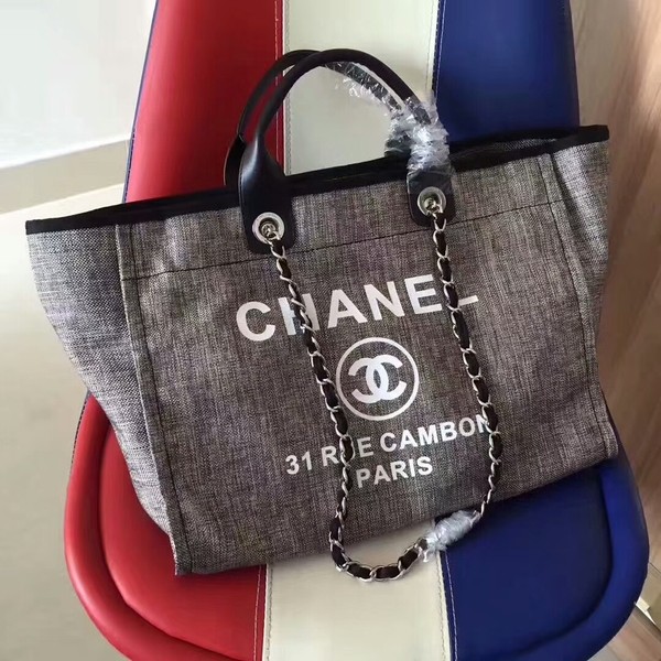 Hot Chanel Deauville Tote Bag Original Canvas Leather A68047-3 HY7711Nm85