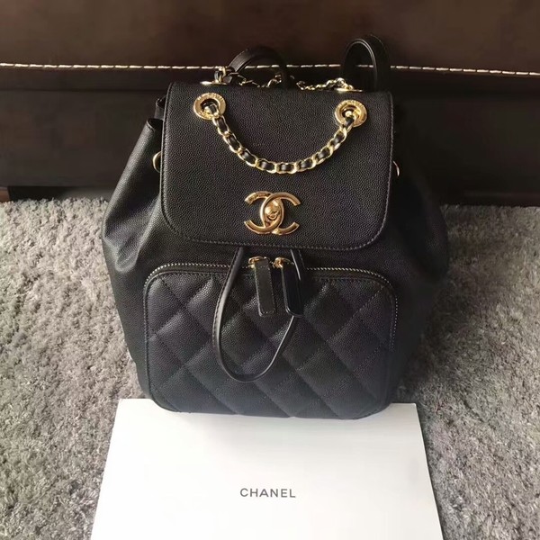 Hot Chanel Original Calfskin Leather Backpack CHA2589 Black HY26109io40