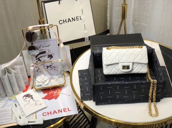 Hot Chanel Shoulder Bag Original Leather White AS0874 Gold HY18444io40