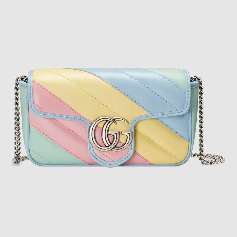 Hot Gucci GG Marmont super mini bag 476433 Multicolored pastel HY20170cT87