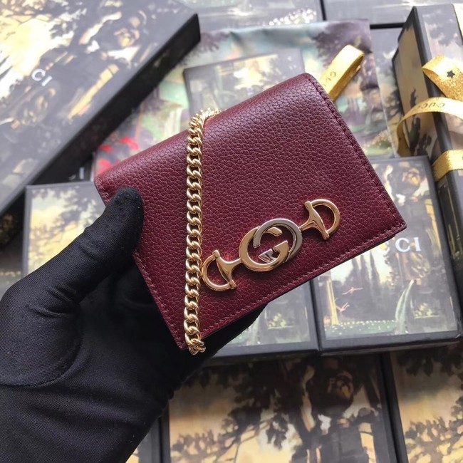 Hot Gucci Zumi Card Holder 570660 Bordeaux HY24185cT87