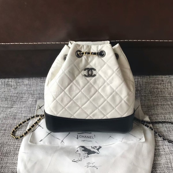 Hot Replica Chanel 2018 Original Calfskin Leather Backpack 81229 White HY1149wR89