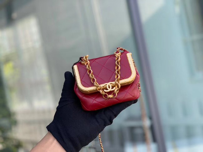 Hot Replica Chanel Original mini Magnet buckle bag AS1885 red HY16114wR89