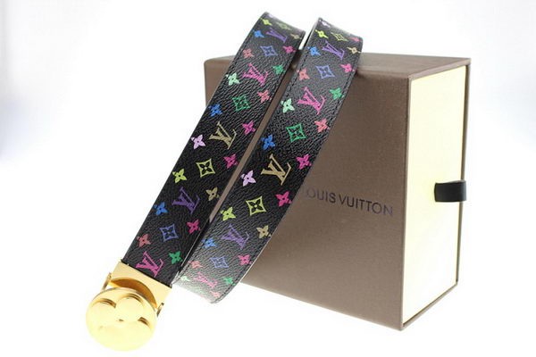 Hot Replica Louis Vuitton Monogram Multicolore Belt LV2052 Black Gold HY16479wR89