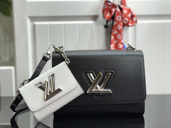 Hot Replica Louis vuitton original epi leather TWIST MM M50280 black&white HY2244wR89