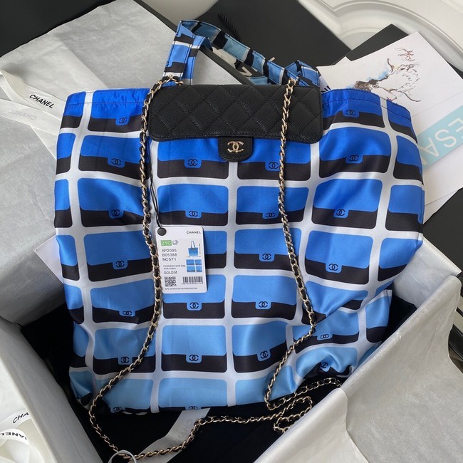 Imitation 1:1 Chanel SHOPPING BAG AP2095 blue HY16553LT32