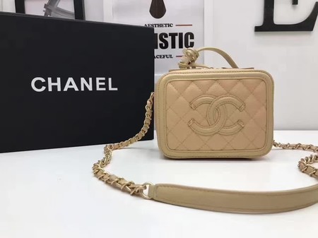 Imitation AAA Chanel Cosmetic Bag Original Cannage Pattern A93341 Apricot HY1313RP55