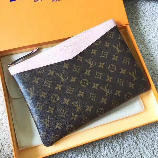 Imitation AAA Louis vuitton original Monogram Canvas DAILY POUCH M62048 light pink HY26133RP55