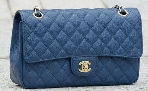 Imitation Chanel 2.55 Series Flap Bag Blue Original Cannage Pattern A1112 Gold HY11839Fo38