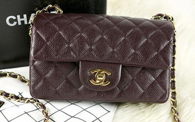 Imitation Chanel Classic Flap mini Bag Burgundy Original Cannage Pattern CHA1280 Gold HY26300Za30