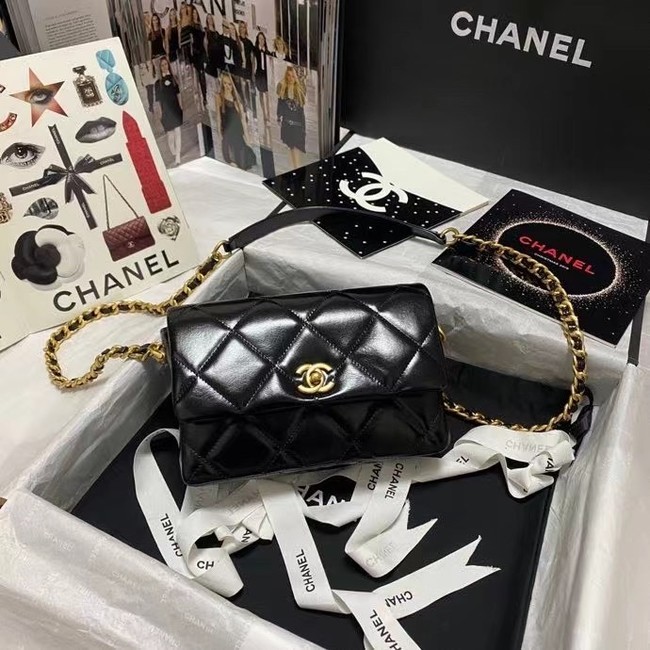 Imitation Chanel Flap Shoulder Bag Original leather AS9957 black HY24129SU87