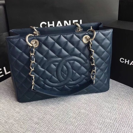 Imitation Chanel LE Boy Grand Shopping Tote Bag GST Royal Cannage Pattern A50995 Silver HY23015Za30