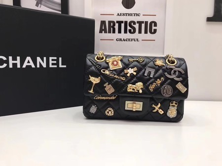 Imitation Chanel mini Classic Flap Bag Original Sheepskin A1116 Black HY19544ye39