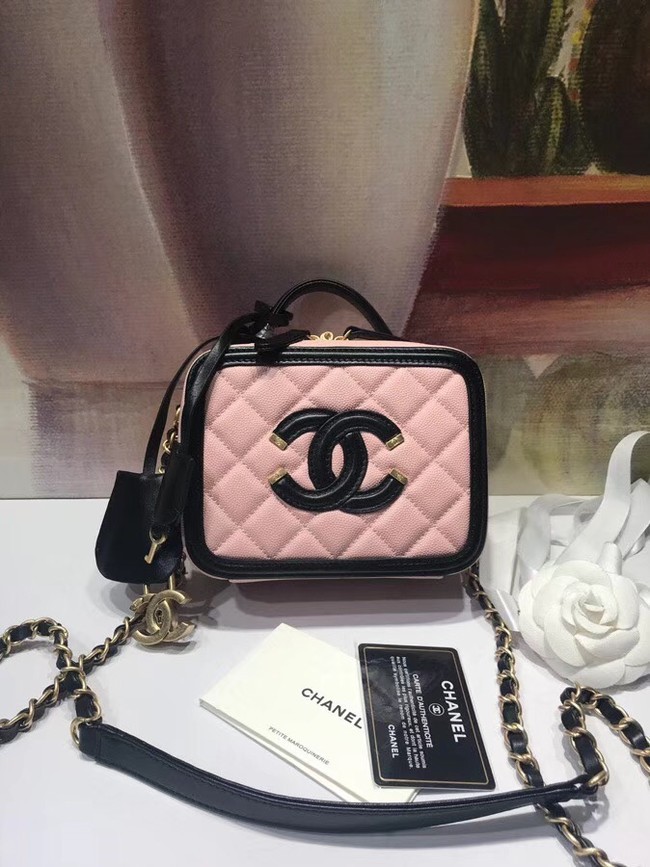 Imitation Chanel mini Vanity Case Original A93342 pink HY20844SU87