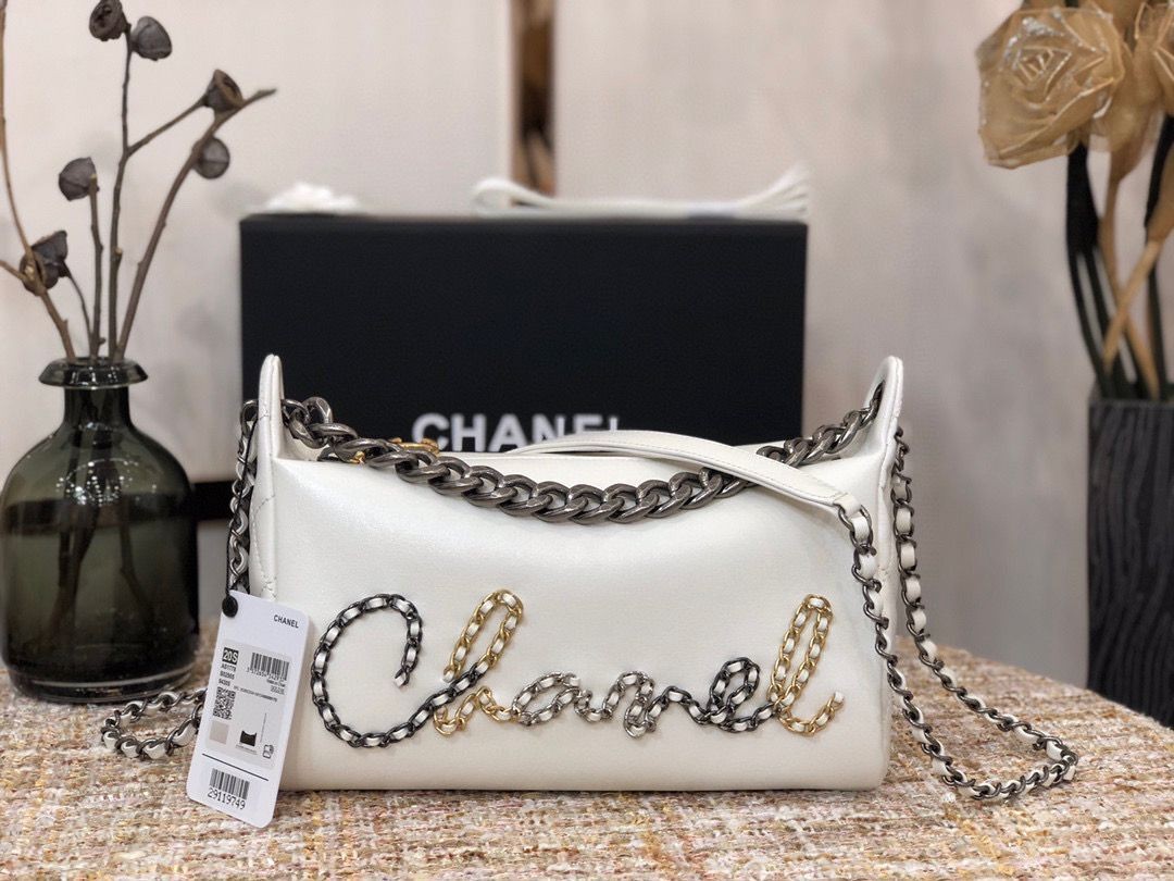 Imitation Chanel Original Leather Chain Shoulder Bag 1178 White HY1672Dl40