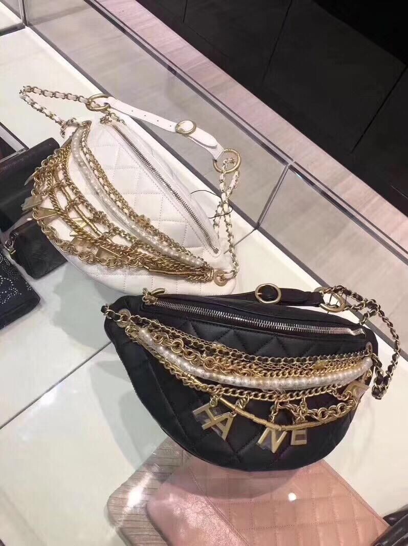 Imitation Chanel Original Leather Pearl Belt Bag C2039 HY25161sJ18