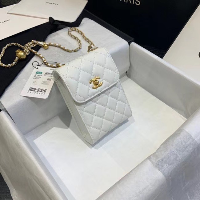 Imitation Chanel Original Small classic Sheepskin Shoulder Bag AP1448 white HY20475QN34