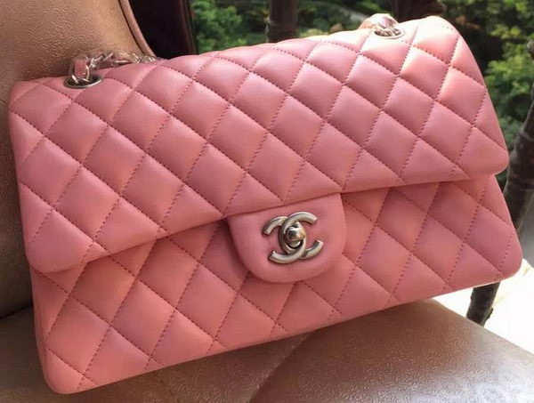 Imitation Fashion Chanel 2.55 Series Flap Bag Pink Original Leather A01112 Silver HY12714kd19