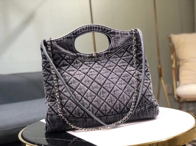 Imitation Fashion CHANEL Denim 31 Shopping bag AS1407 grey HY19649kd19