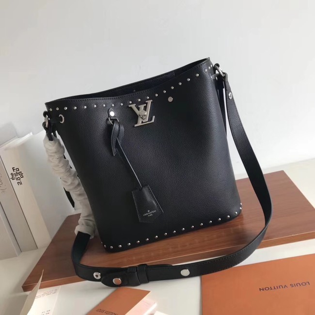 Imitation Fashion Louis Vuitton original LOCKME BUCKET M43878 black HY22569kd19