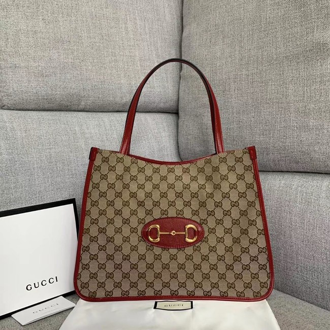 Imitation Gucci 1955 Horsebit tote bag 623694 red HY3025EY79
