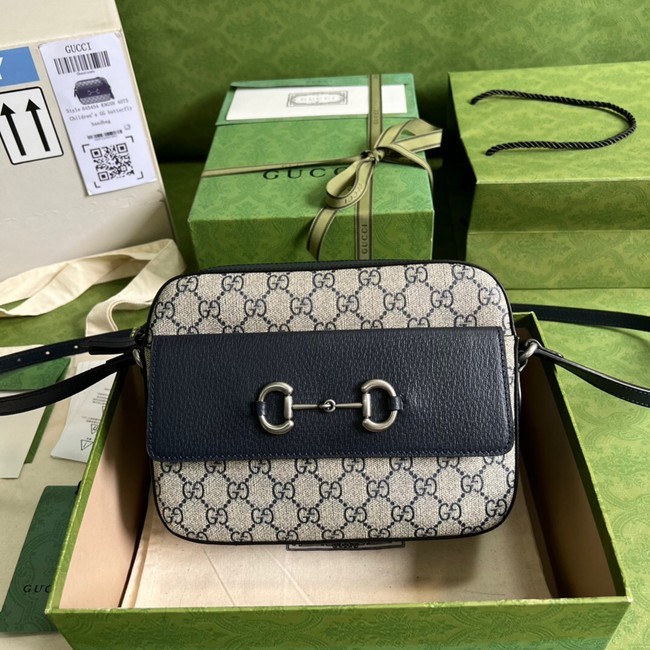 Imitation Gucci Horsebit 1955 small bag 645454 blue HY2320KV93