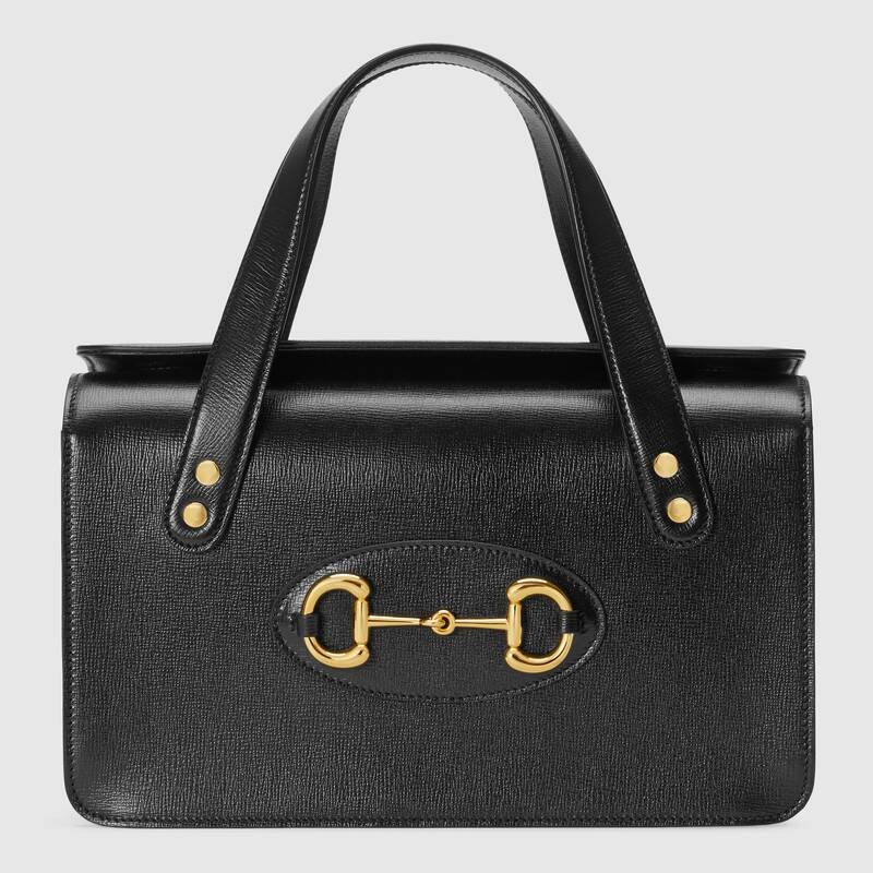 Imitation Gucci Horsebit 1955 small top handle bag 627323 black HY3648Ug88