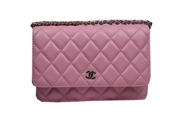 Imitation High Quality Chanel mini Flap Bag CHA33814 Pink Original Sheepskin Leather Silver HY18783Bo39