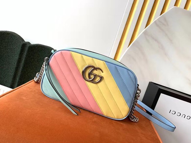 Imitation High Quality Gucci GG Marmont Matelasse Shoulder Bag 447632 Multicolored HY10278HH94