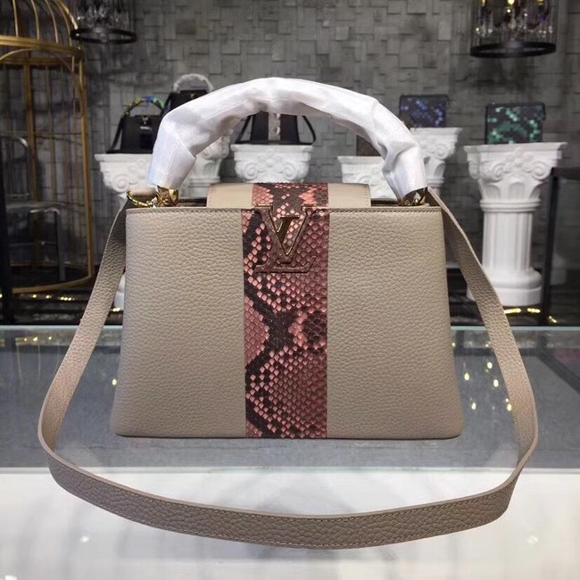 Imitation Louis vuitton original CAPUCINES N94220 grey HY15489Fo38
