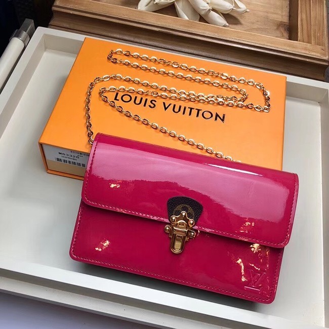 Imitation Louis Vuitton Original CHERRYWOOD CHAIN WALLET M63306 rose HY21533Ug88