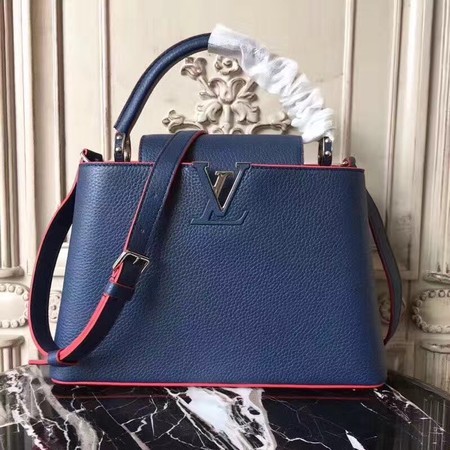 Imitation Louis Vuitton Original Leather CAPUCINES PM M42450 Blue HY9693AI36