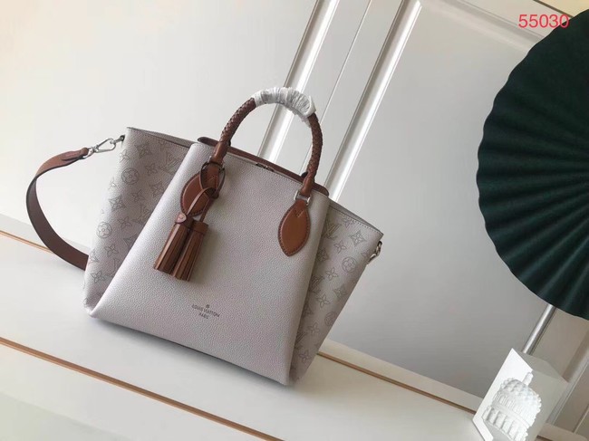 Imitation Louis Vuitton original Mahina Leather HAUMEA M55553 Brume Grey HY16814lH78