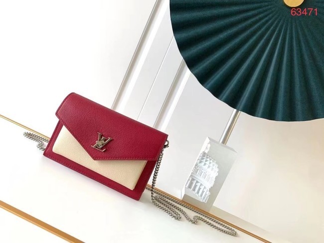 Imitation Louis Vuitton Original MYLOCKME Chain Bag M63471 red&white HY17876VO34