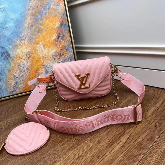 Imitation Louis Vuitton Original NEW WAVE MULTI-POCHETTE M56461 Rose Ballerine HY5086sJ18
