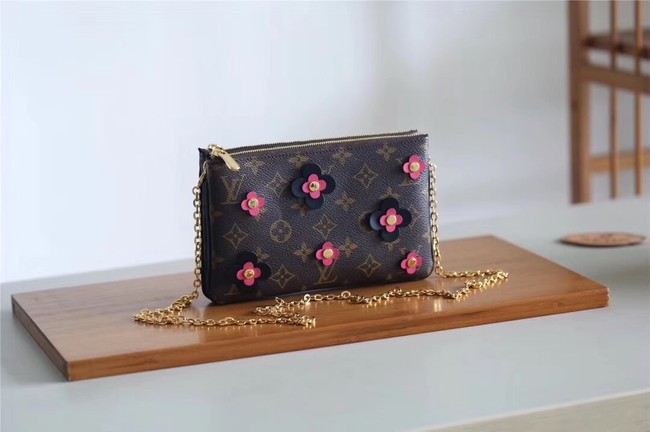 Imitation Louis Vuitton Original POCHETTE DOUBLE ZIP M63905 black HY18155SU34