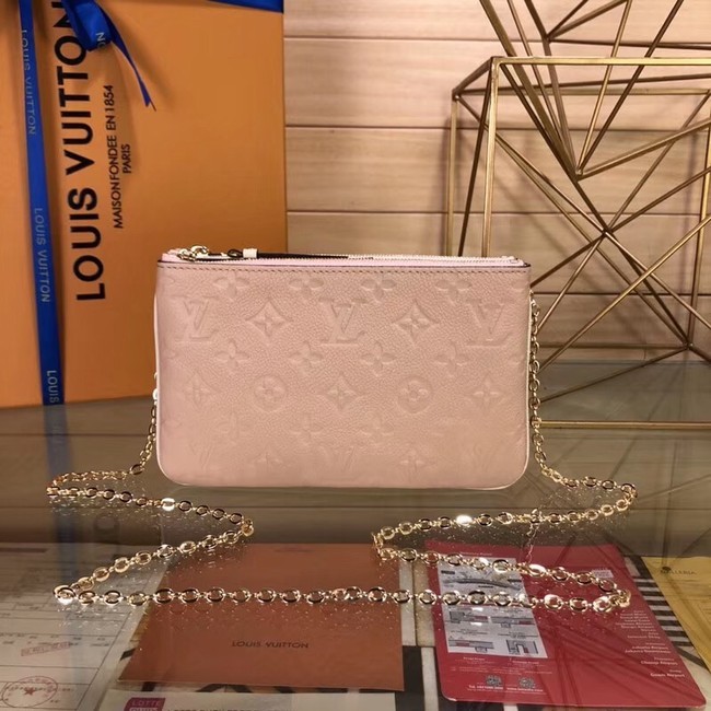 Imitation Louis Vuitton POCHETTE DOUBLE ZIP M63919 Beige Dore HY14963Ug88
